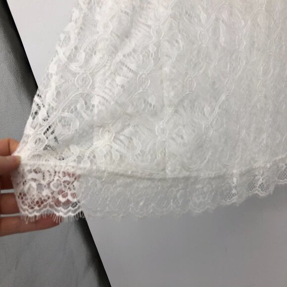 Urban Outfitters Cooperative high neck sleeveless white nylon lace mini dress SP - Picture 12 of 16